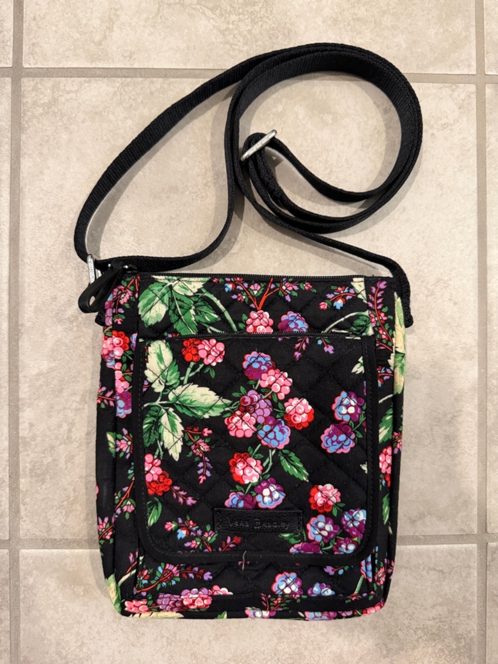 Vera Bradley Crossbody Bag in Winter Berry Print (Retired Pattern)
